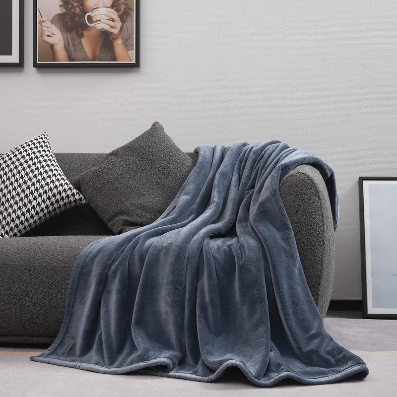 Mellowdy Extra Thick Hearty Plush Flannel Blanket (Burnt Orange, 60x80) - 500GSM Twin Size Warm Blanket for Winter, Fall | Soft, Fluffy, Cuddly, Perfect for Bed, Oversized Throw for Couch, Sofa