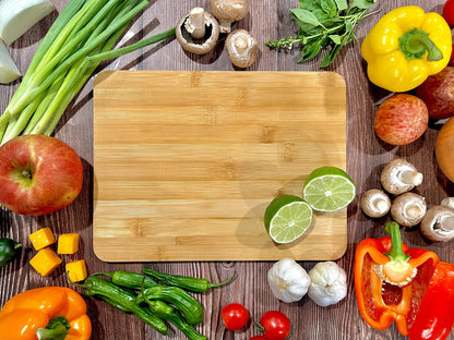 Set of 12, Bulk Wholesale Bamboo Cutting Boards – Thin 12x9" Blank Wood Charcuterie Tray, Grazing Platter for Cheese, Fruits, Veggies, Catering, Engraving Gifts, Resin Epoxy Crafts, Wall Art