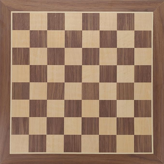 WE Games Classic Walnut Wooden Chess Board Only 11.875 inches Large Chess Board for Adults Wood Veneer Chessboard 1.25 inch Squares