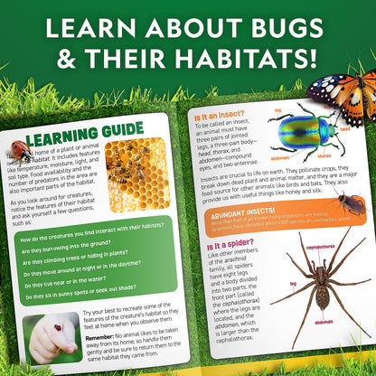 National Geographic Bug Catcher Kit for Kids - Kids Bug Habitat with Magnified Viewer, Bug Catcher, Tweezers & Learning Guide, Insect Habitat, Outdoor Toys, Kids Bug Catching Kit, Bug Box