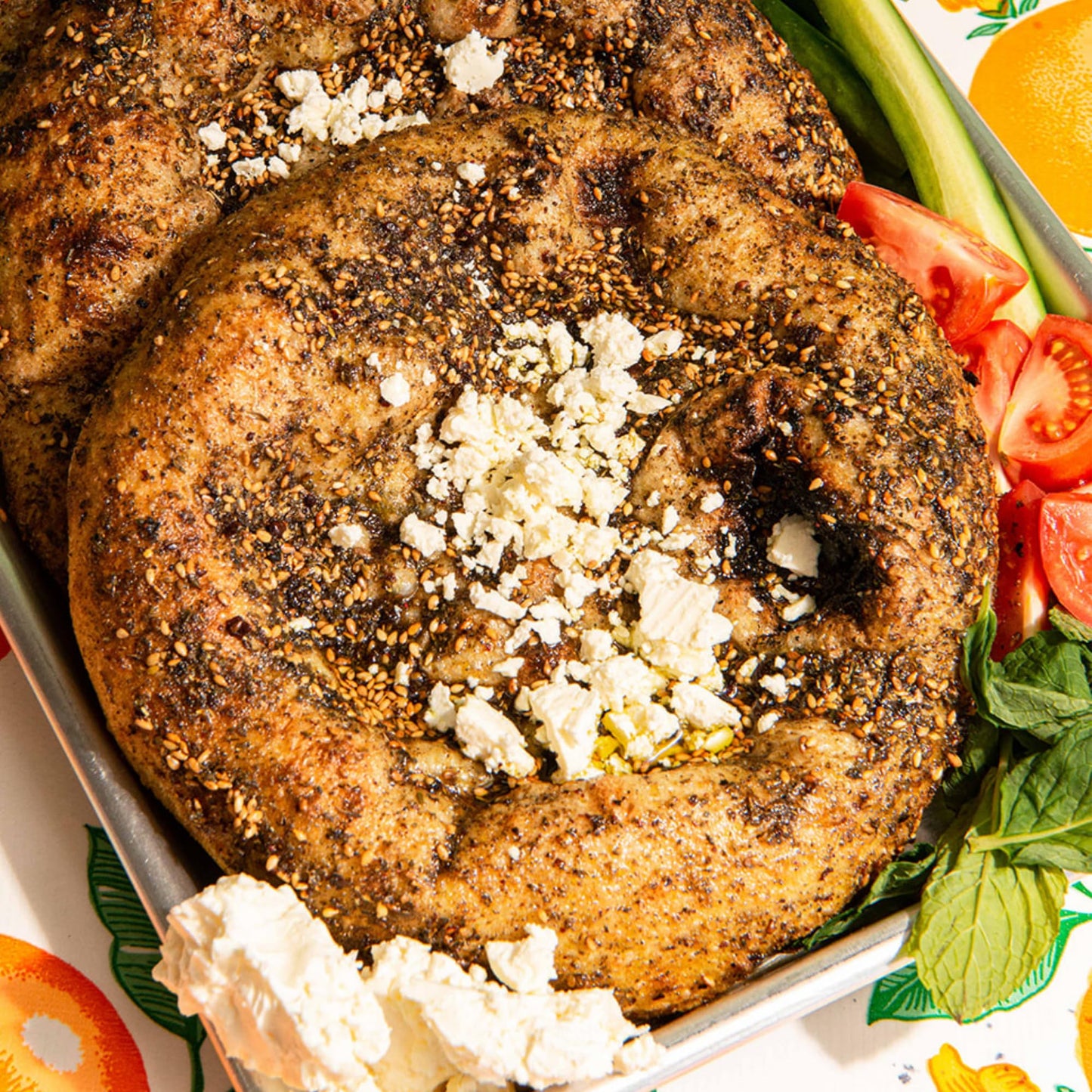 Za'atar by Z&Z | Za'atar Spice Blend with Zaatar Spice, Sumac, & Toasted Sesame Seeds | Za'atar Seasoning for Breads, Salads, Chicken, or Snacks | Savory & Tangy Palestinian Zaatar Seasoning, 2 Oz