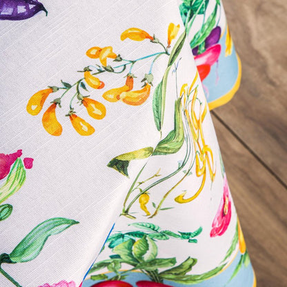 Maison d' Hermine Table Cloth Round Table 100% Cotton 63 Round Inches Tablecloth Reusable Decorative for Dining Kitchen Room Farmhouse Home Gifts for Mothers Day Spring Summer - Giverny