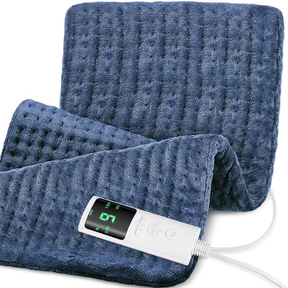 Extra Large Heating Pad for Back Pain Relief, 33"x17" Electric Heat Pad for Neck, Shoulders, Cramps, Menstrual Pain, 9 Heat Settings & 4 Auto-Off Timers, Soft Machine Wash Fabric, Gifts for Lover Gray