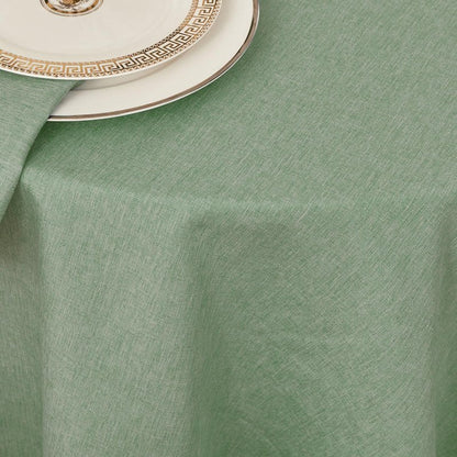 UKOMIUT Rectangle Table Cloth, Waterproof and Stain Resistant Linen Style Farmhouse Tablecloth, Washable Faux Decoration Fabric Table Cover for Kitchen Dinning or Outdoor use, Sage Green 52 x 70 Inch