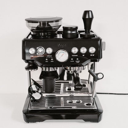 Normcore V4 Coffee Tamper 53.3mm - Spring-Loaded Tamper - Barista Espresso Tamper with 15lb / 25lb / 30lbs Replacement Springs - Anodized Aluminum Handle and Stand - Flat Base, Black