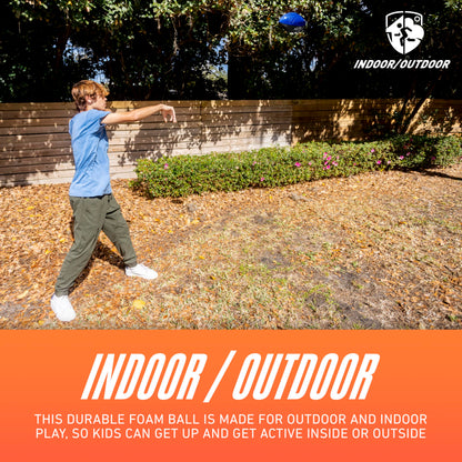 Nerf Pro Grip Football, Blue, Classic Foam Ball, Easy to Catch & Throw, Sports Toys, Christmas Gifts or Stocking Stuffers for Kids