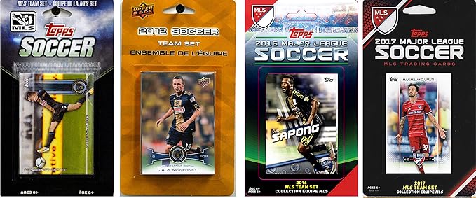 C&ampI Collectables MLS Philadelphia Union Men's 4 Different Licensed Trading Card Team Sets White