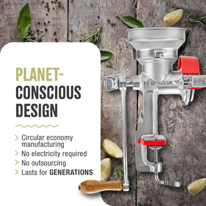 Victoria Manual Cast Iron Grain Mill with Low Hopper, Premium Corn-Grinding Mill and Grain Grinder, Made in Colombia