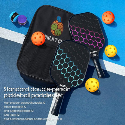 Pickleball Paddles 2026 Pickleball Paddles Set of 2 16mm Thick Paddle with Pickleball Bag Large Sweet Spot Pickle Ball Paddle Set for Men Women Pickleball Racket Set of 2