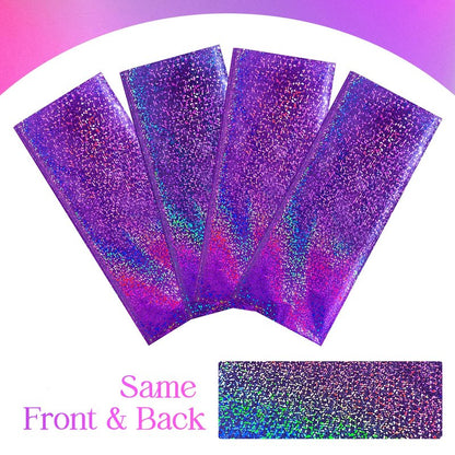Just Shimmer Sparkling Holographic Laser Tablecloth - Shimmering, Waterproof, Easy to Clean - Ideal for Bachelorette, Birthday, Wedding, and Anniversary Party Decorations (Purple, 1)