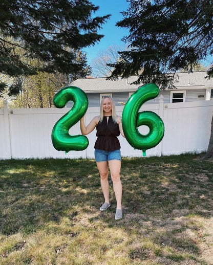 Green Number 16 Balloon 40 inch, 16 Number Balloons, 16th Green Birthday Decorations for Women Men, 16 Year Old Party Supplies, St. Patrick's Day Games Theme Birthday Decorations