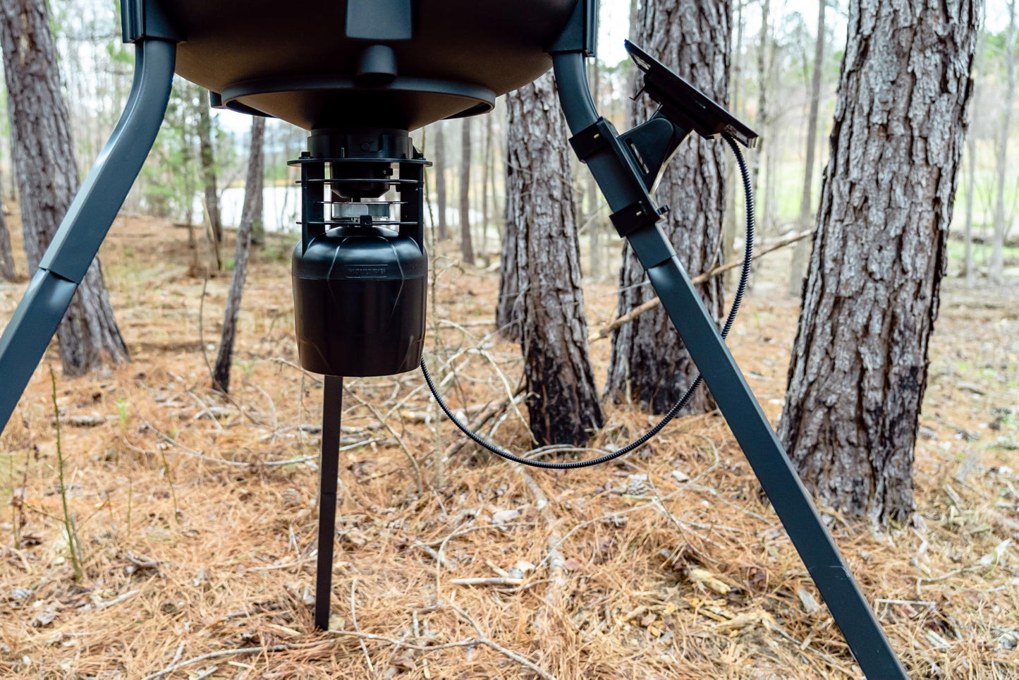 Moultrie Deer Feeder Connected - 250 lb Cellular Tripod Feeder - 6V Spincast, Feed Level Detector - Nationwide 4G LTE Auto-Connect - Cellular Monitoring and Programming