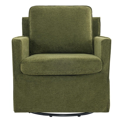 KISLOT Swivel Accent Chair Rocking Recliner 360 Degree Swivel Armchair Machine-Washable Cover for Nursery Living Room Bedroom