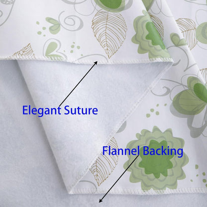 Heavy Duty Vinyl Tablecloth with Flannel Backing Waterproof Oil-Proof Plastic Table Cloth Stain-Resistant Wipeable Rectangle or Square Table Cover for Indoor and Outdoor (Floral and Leaf,60x84 Inch)