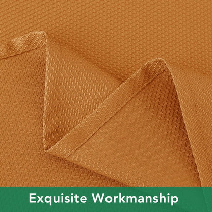 Biscaynebay Fall Tablecloth Textured Fabric Square Tablecloths 70x70 Inch, Bronze Thanksgiving Autumn Harvest Water Resistant Fabric Tablecloths for Kitchen, Dining, Wedding, Parties Machine Washable