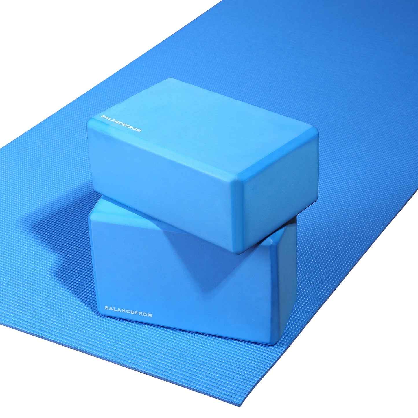 Fitvids Set of 2 High Density Yoga Blocks, 9"x6"x4" Each, Pair, Multiple Colors