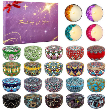 Advent Calendar 2025 - 24 Days Scented Candles Gift Set Christmas Advent Calendars Aromatherapy Candle - Birthday Thanksgiving Mother's Day for Adult Women with Gift Box