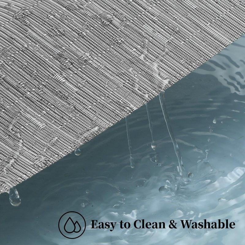 Leetaltree Silver Placemats Set of 12 - Heat Resistant Non-Slip Place mats for Dining Table, Washable Durable PVC Vinyl Woven Table Mats（Sliver, 12）