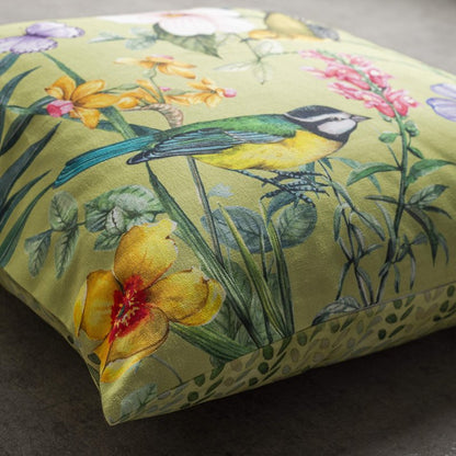 Maison d' Hermine Decorative Pillow Covers 18 x 18 inch Square 100% Cotton Throw Pillow Covers with Invisible Zipper for Living Room Couch Chair Sofas Gifts for Mothers Day - Hesperides - Oiseaux
