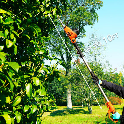 GARCARE Electric Hedge Trimmers, Corded 4.8A Pole Hedge Trimmer with 18 inch Laser Cut Blade