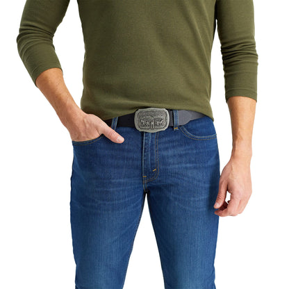 Levi's Men's Leather Belt With Antiqued Buckle,Black,40