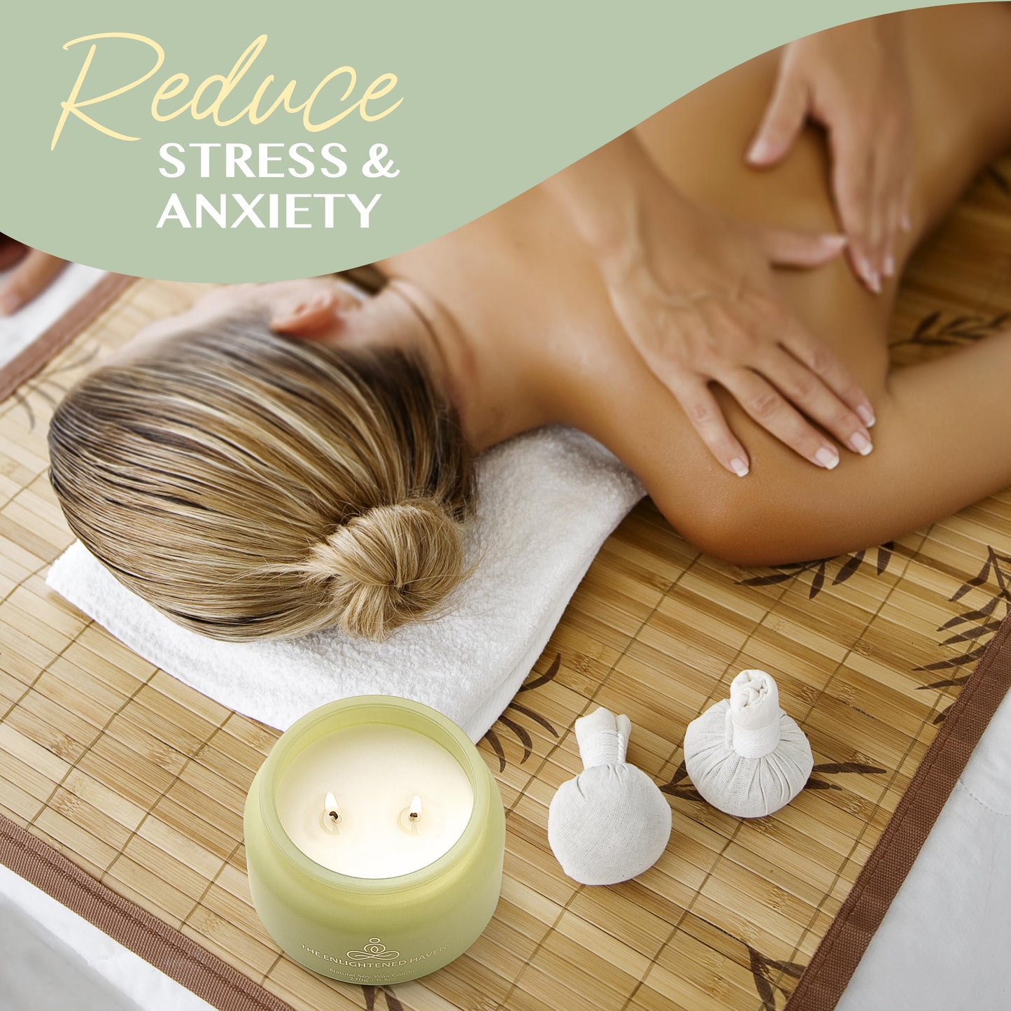 Healing | 2-Wick Scented Candles for Home | Natural Non Toxic Soy Candles with Essential Oils | Eucalyptus & Peppermint | 50 Hour Long Burning | Aromatherapy Candle Jar with Lid - 9.5 oz