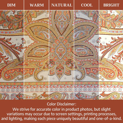 Maison d' Hermine Table Cloth Square Table 100% Cotton 54 x 54 Inches Tablecloth Reusable Decorative Everyday Use for Dining Room, Farmhouse, Home, Party, Festive & Wedding - Kashmir Paisley