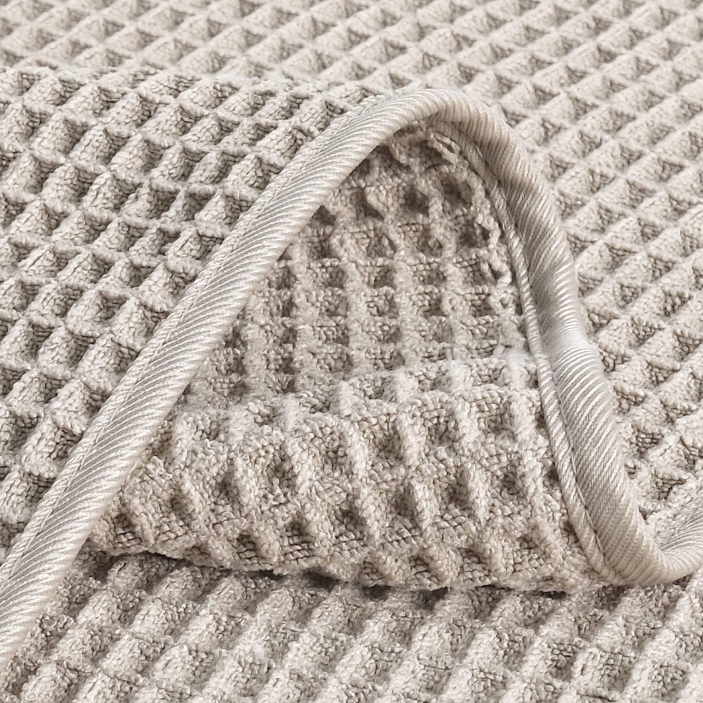 POLYTE 430 GSM Microfiber Lint Free Hand Towel, 16 x 30 in, 4 Pack (Waffle Weave)