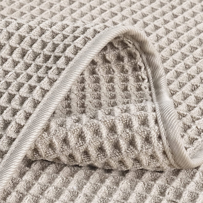 POLYTE 430 GSM Microfiber Lint Free Hand Towel, 16 x 30 in, 4 Pack (Waffle Weave)