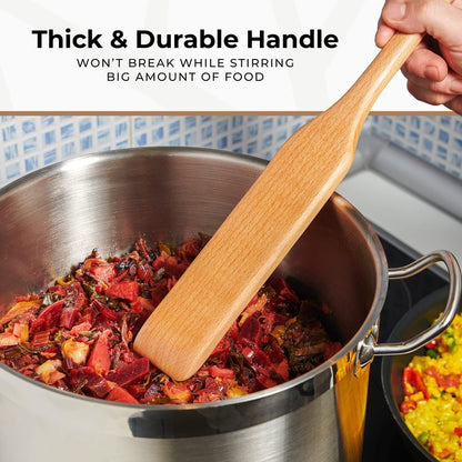Wooden Paddle for Cooking, Stirring Paddle – 24" Crawfish Paddle – Heavy Duty Long Wooden Spoon for Large Stock Pots by Woodenhouse