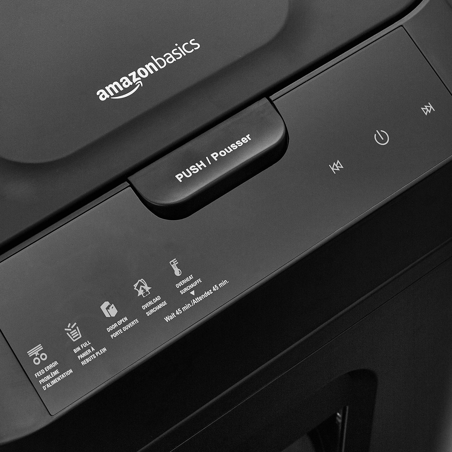 Amazon Basics 150-Sheet Autofeed Micro-Cut Paper and Credit Card Shredder, High Security Level P-4 with 8.5-Gallon Bin, 60-Minute Continuous Run Time, Black