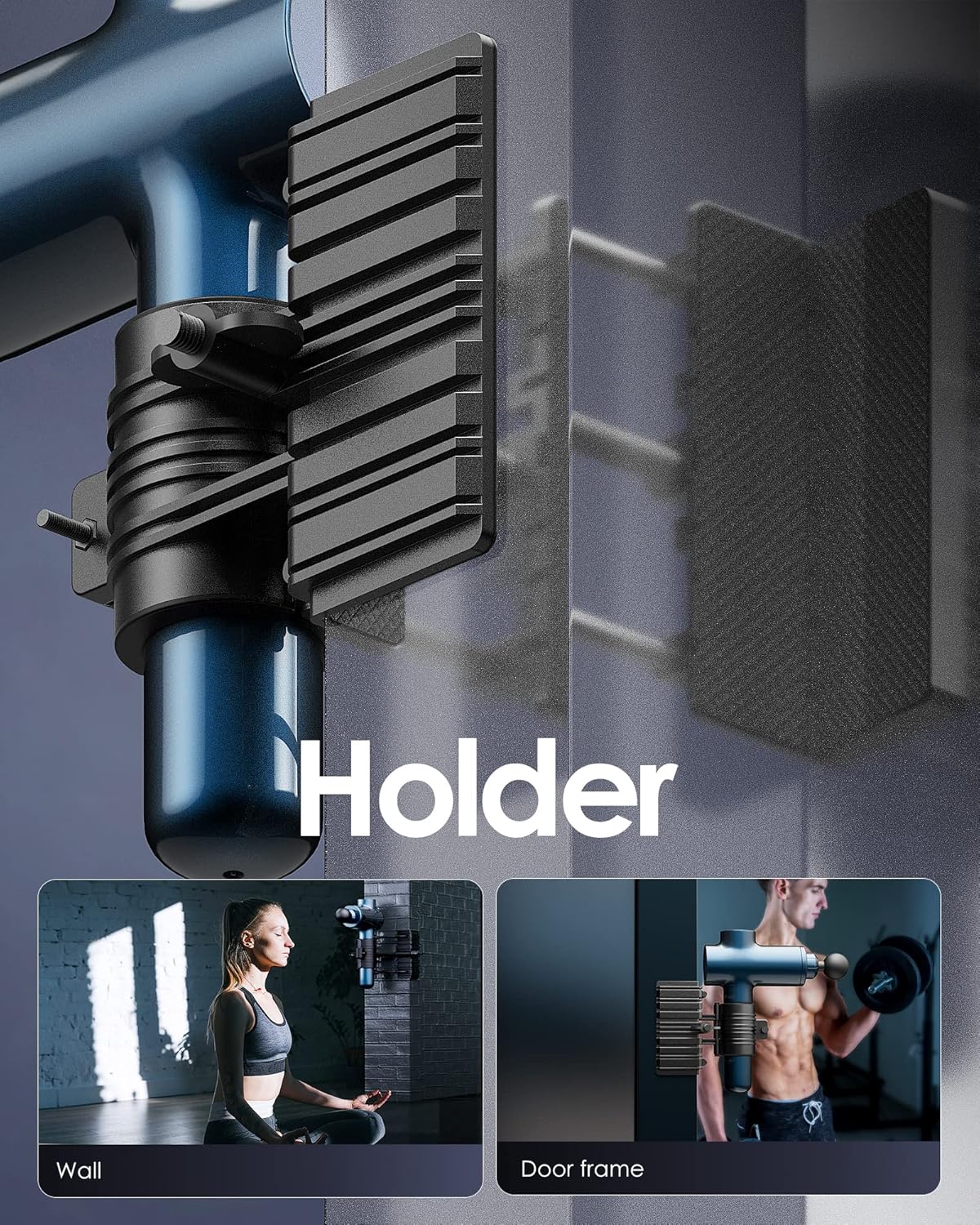 Massage Gun Holder for Back, Hands Free Percussion Muscle for Self Massage, Compatible with Most Design for Massage Hard-to-Reach Area Holder ONLY