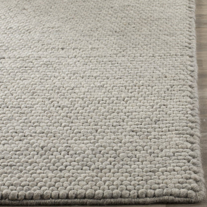SAFAVIEH Area Rug 8x10 - Natura Collection - Large - Silver, Handmade Wool Blend, Textured Design, Ideal for Living Room, Bedroom, Dining Space (NAT620C)
