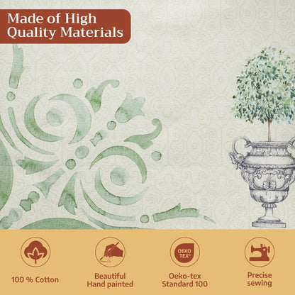 Maison d' Hermine Table Cloth Square Table 100% Cotton 54 x 54 Inches Tablecloth Reusable Decorative for Dining Kitchen Room Farmhouse Home Gifts for Mothers Day Spring Summer - Jardin Du Roy