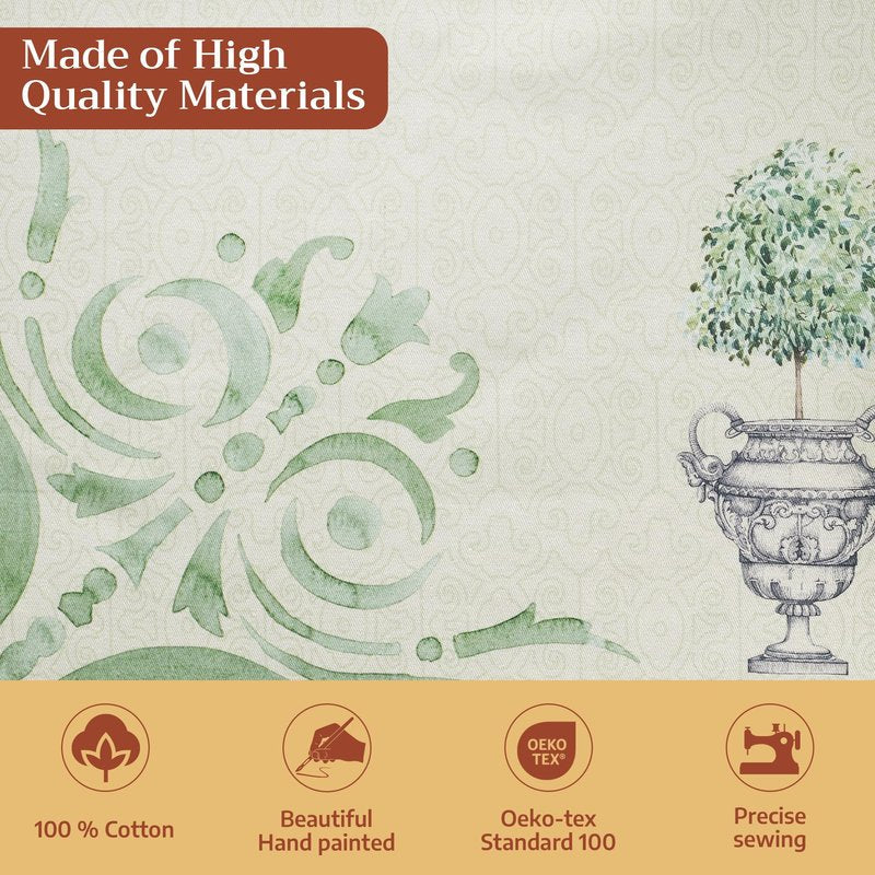 Maison d' Hermine Table Cloth Rectangle Table 100% Cotton 60 x 120 Inches Tablecloth Reusable Decorative for Dining Kitchen Room Farmhouse Home Gifts for Mothers Day Spring Summer - Jardin Du Roy