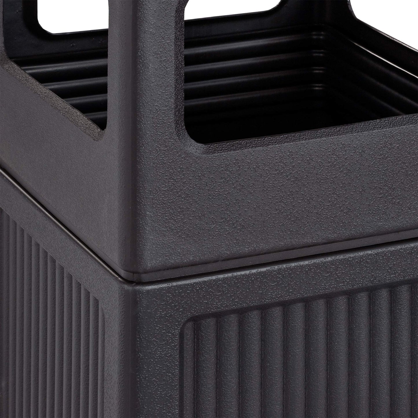 Safco Canmeleon Trash Can, 38 Gallons, Indoor and Outdoor Use, Durable & Weather-Resistant Commercial Garbage Can with Ashtray, Black