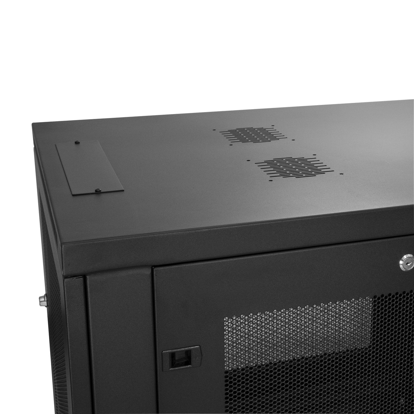StarTech 12U Enterprise-Grade Server Rack Cabinet Kit, 19in Enclosed 4-Post Rack with Shelf and Cable Management, 29in (75cm) Mounting Depth, 992lb (450kg) Capacity, Black, Alloy Steel