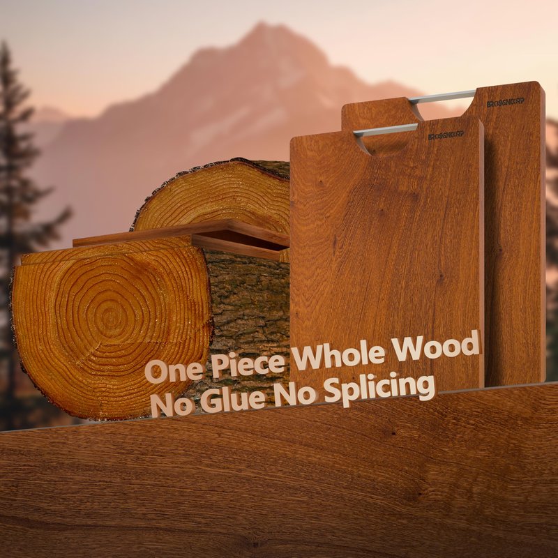 Brosisincorp Real Solid Sapele Cutting Board One Piece No Glue Non Toxic All Whole Single Wood Butcher Block Thick Hard Wood Heavy Duty Edge Grain (X-Large, 17.71"L*11.81"W*1.18"Th)