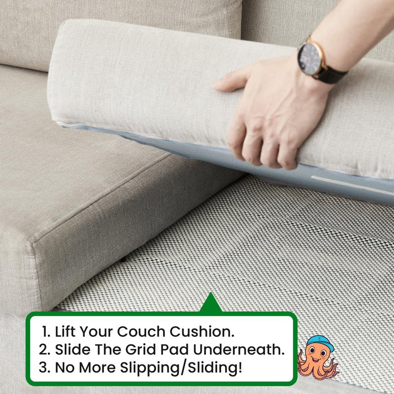ECOHomes Couch Cushion Grip Pad, Couch Cushion Non Slip Pads Keep Sofa Cushions from Sliding - Anti Slip Sofa & Patio Grips Mattress Gripper Stopper Stop Slide & Prevent Sliding (4 Seater - 22" x 88")