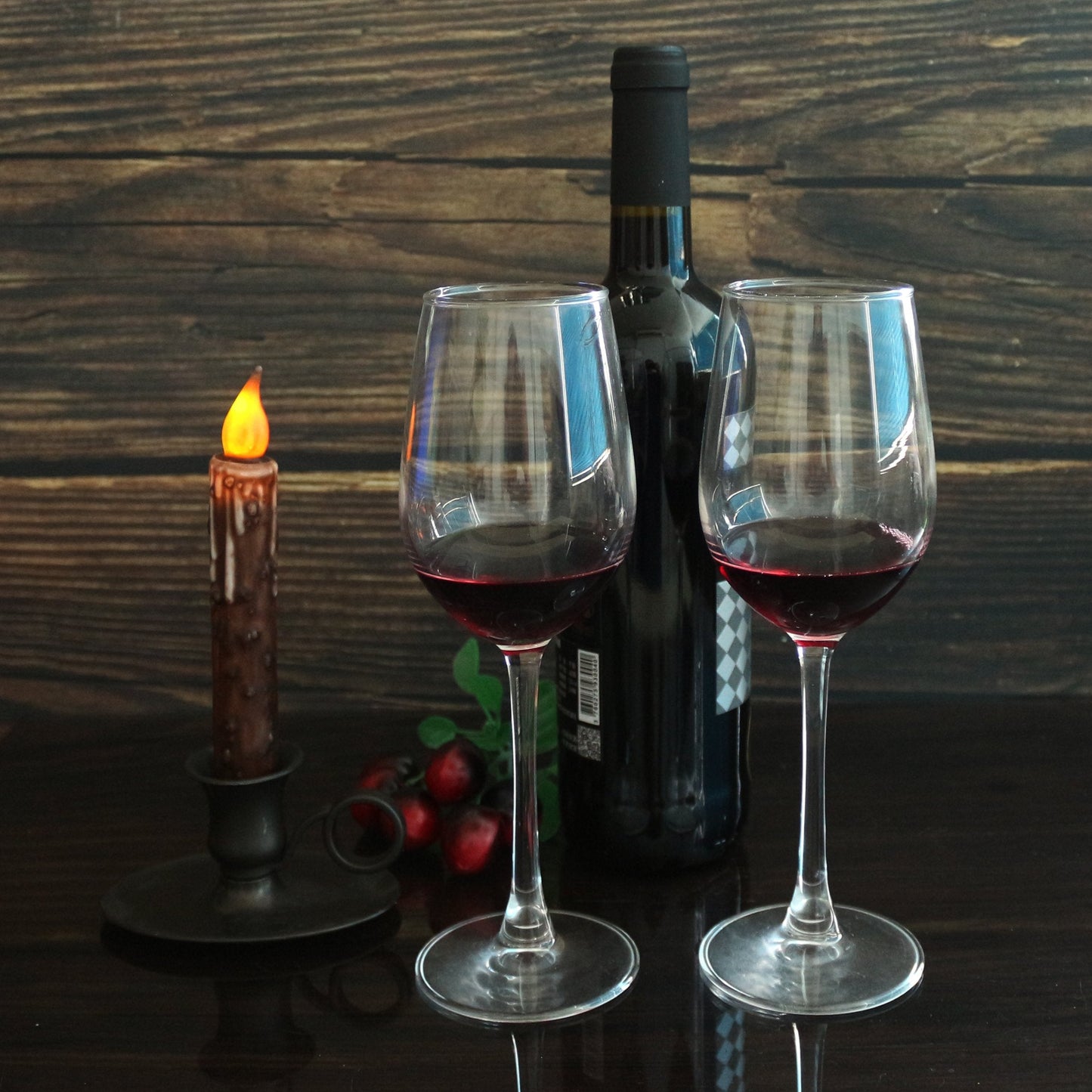 CVHOMEDECO. Real Wax Hand Dipped Battery Operated LED Timer Taper Candles Rustic Primitive Flameless Lights Décor, 6-3/4 Inch, Brwon, 6 PCS in a Package
