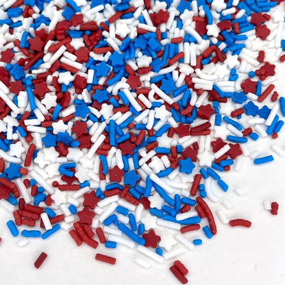 Sprinkles | Patriotic sprinkles | Red white and blue sprinkles | American sprinkles | Cookie sprinkles | July 4th sprinkles | Manvscakes | Chocolate,Potato | Non Toxic