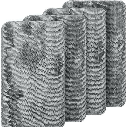 OLANLY Dog Door Mat Bundle - 5 Pieces in Grey | 4 Doormats (30x20) + 1 Extra Mat (30x20)