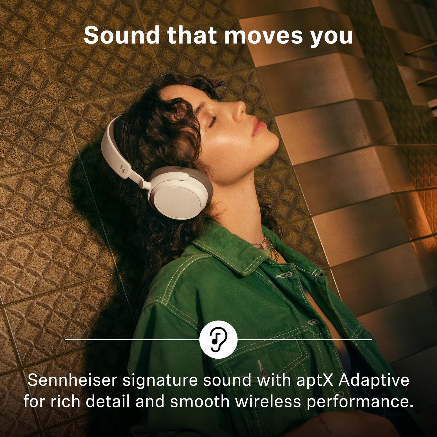 Sennheiser ACCENTUM Plus Wireless Bluetooth Noise Cancelling Headphones - Quick-Charge Feature, Up to 50HR Playtime, Adaptive Hybrid ANC, for Traveling, School & Work, White