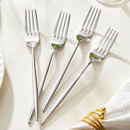 KINGSTONE 16-Piece Dinner Forks Set (8.5"), Food Grade 18/10 Stainless Steel Forks Silverware, Metal Salad Fork for Home and Kitchen, Weddings, Party, Restaurant, Mirror Polished & Dishwasher Safe