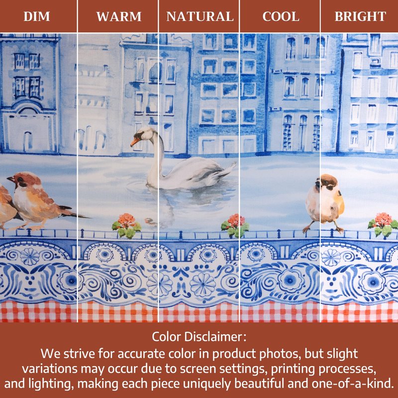 Maison d' Hermine Table Cloth Rectangle Table 100% Cotton 70 x 108 Inches Tablecloth Reusable Decorative for Dining Kitchen Room Farmhouse Home Gifts for Mothers Day Spring Summer - Amsterdam Canals