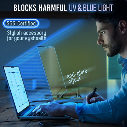 VINTEZ Magnetic Blue Light Screen Protector Compatible With MacBook Pro 14" 2021, 2022, 2023, 2024, M1, M2, M3, M4 Anti Blue Light Blocking Filter for Laptop