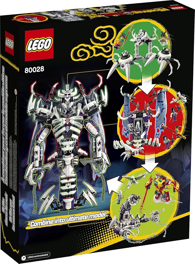LEGO Monkie Kid The Bone Demon 80028 Creative Toy Building Kit Awesome Play-as-You-Build Set for Kids (1375 Pieces)