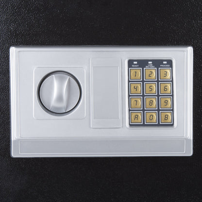 Digital Safe - Electronic Steel Safe with Keypad and Manual Override Keys - Protect Money, Jewelry, Passports - For Home, Business by Stalwart (Black)