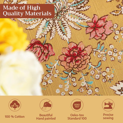 Maison d' Hermine Table Cloth Round Table 100% Cotton 69 Round Inches Tablecloth Reusable Decorative for Dining Kitchen Room Farmhouse Home Gifts for Mothers Day Spring Summer - Marquise