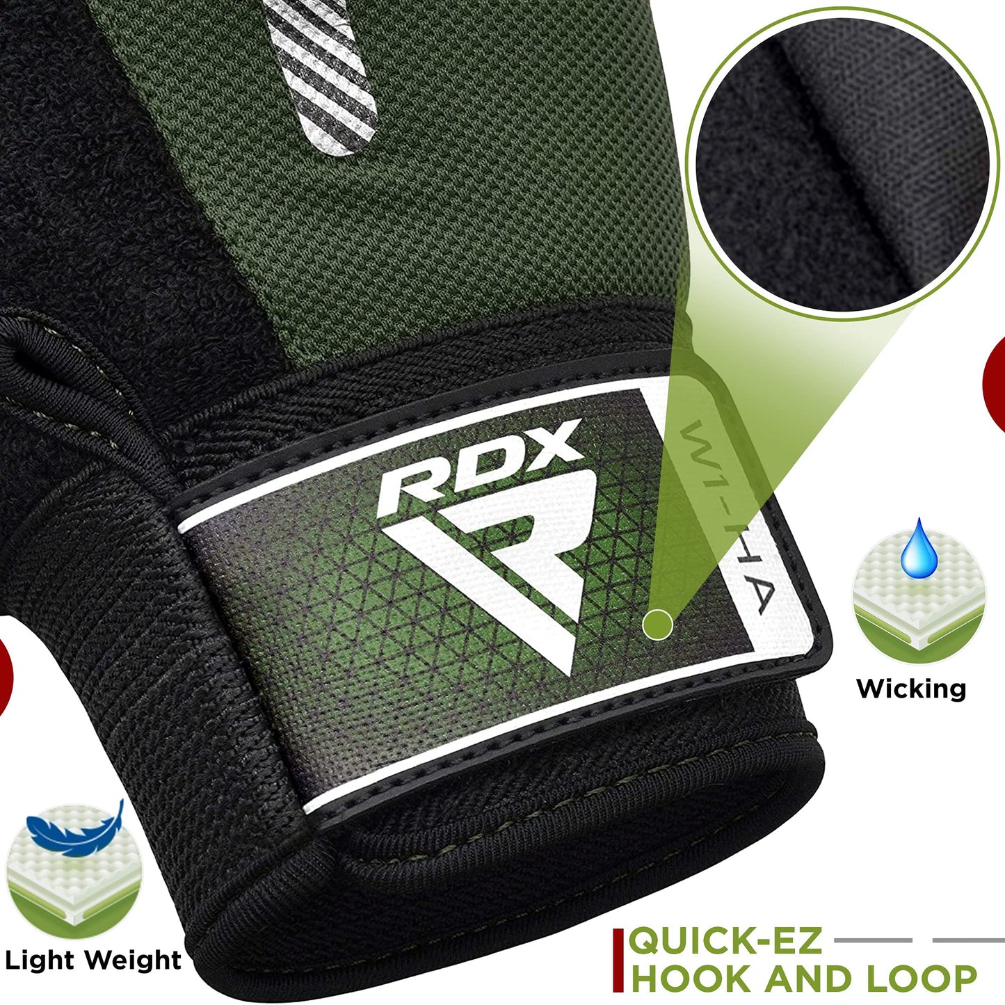 RDX Weight Lifting Gloves Gym Fitness Workout, Anti Slip Padded Full Palm Protection, Ultra Ventilated, Bodybuilding Strength Training HIIT WOD Exercise, Half Finger Men Women Cycling Rowing Climbing